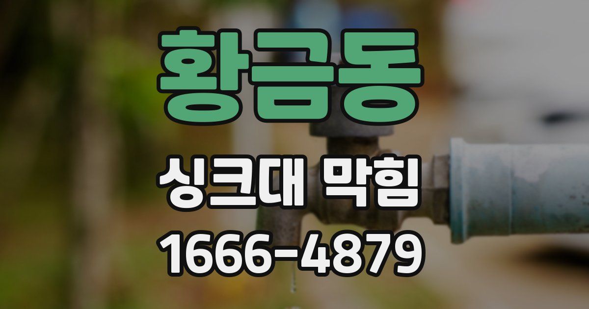 황금동 싱크대 막힘