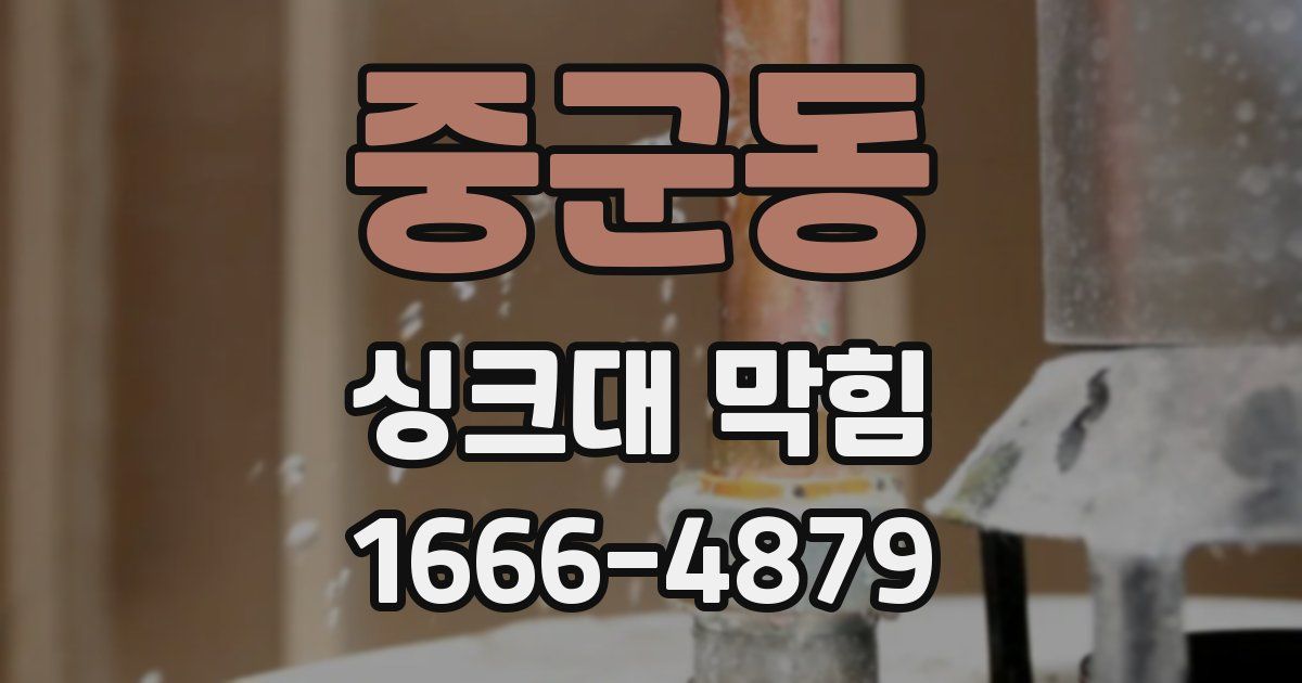 중군동 싱크대 막힘