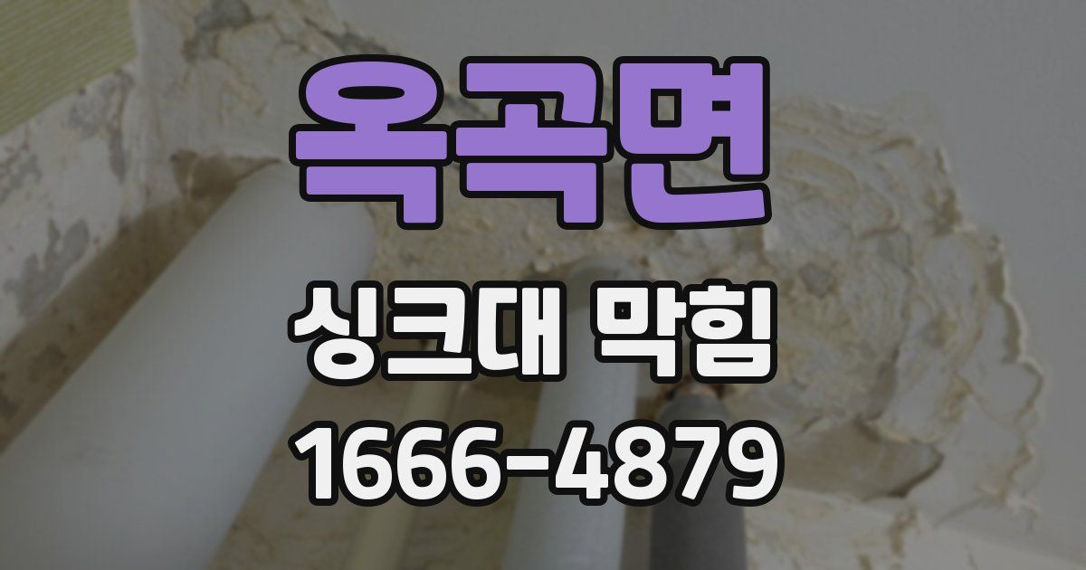 옥곡면 싱크대 막힘