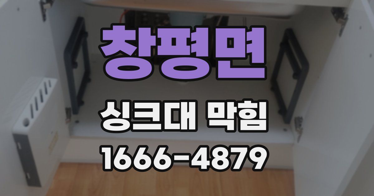 창평면 싱크대 막힘
