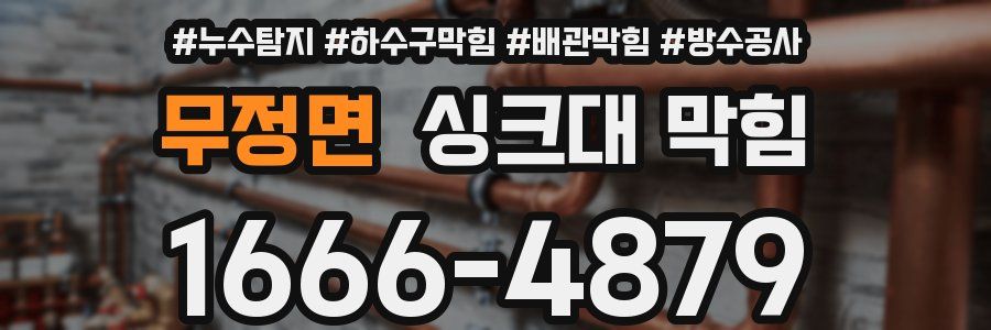 무정면 싱크대 막힘