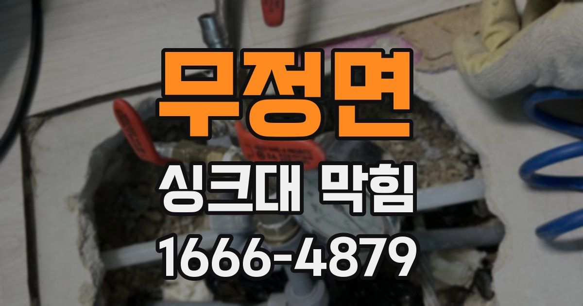 무정면 싱크대 막힘
