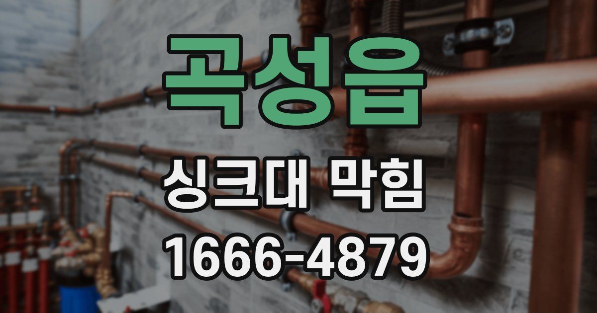 곡성읍 싱크대 막힘