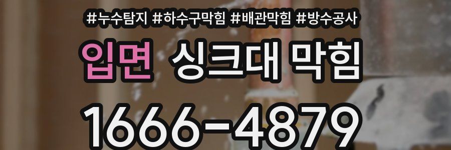 입면 싱크대 막힘