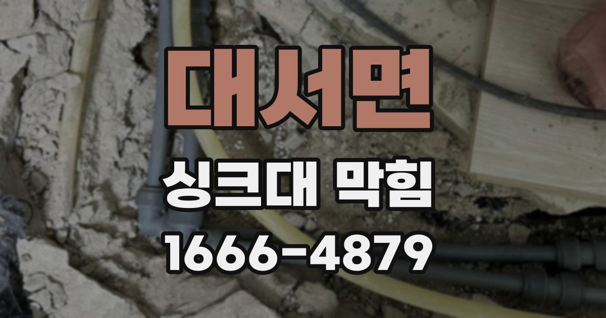 대서면 싱크대 막힘