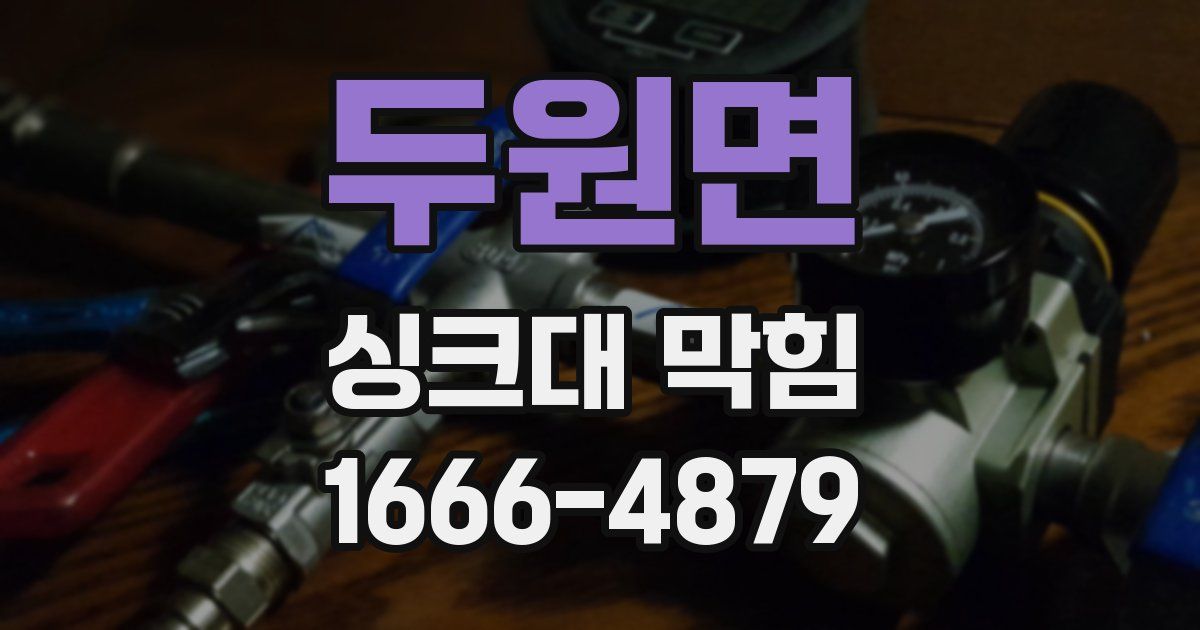 두원면 싱크대 막힘