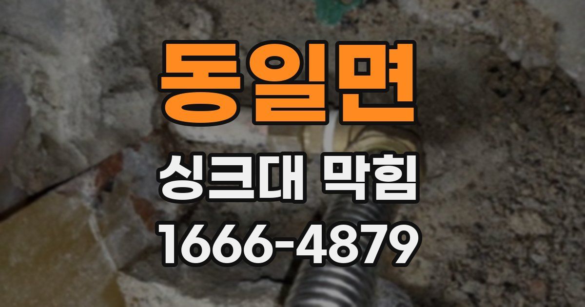 동일면 싱크대 막힘