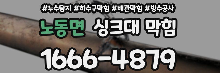 노동면 싱크대 막힘