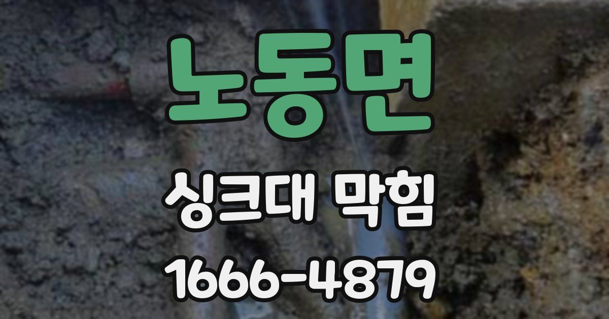 노동면 싱크대 막힘