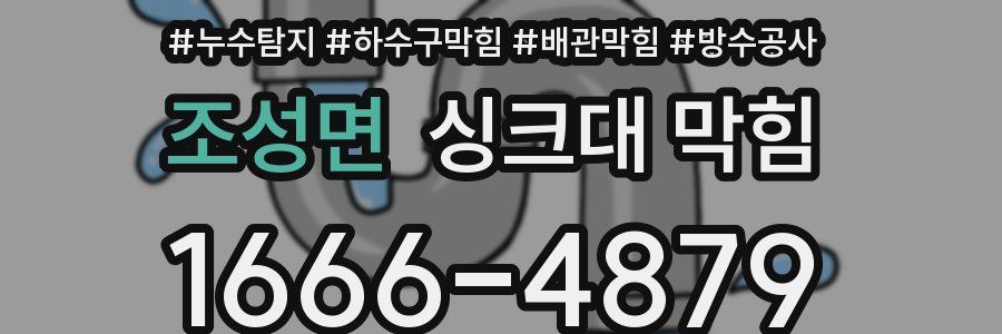 조성면 싱크대 막힘