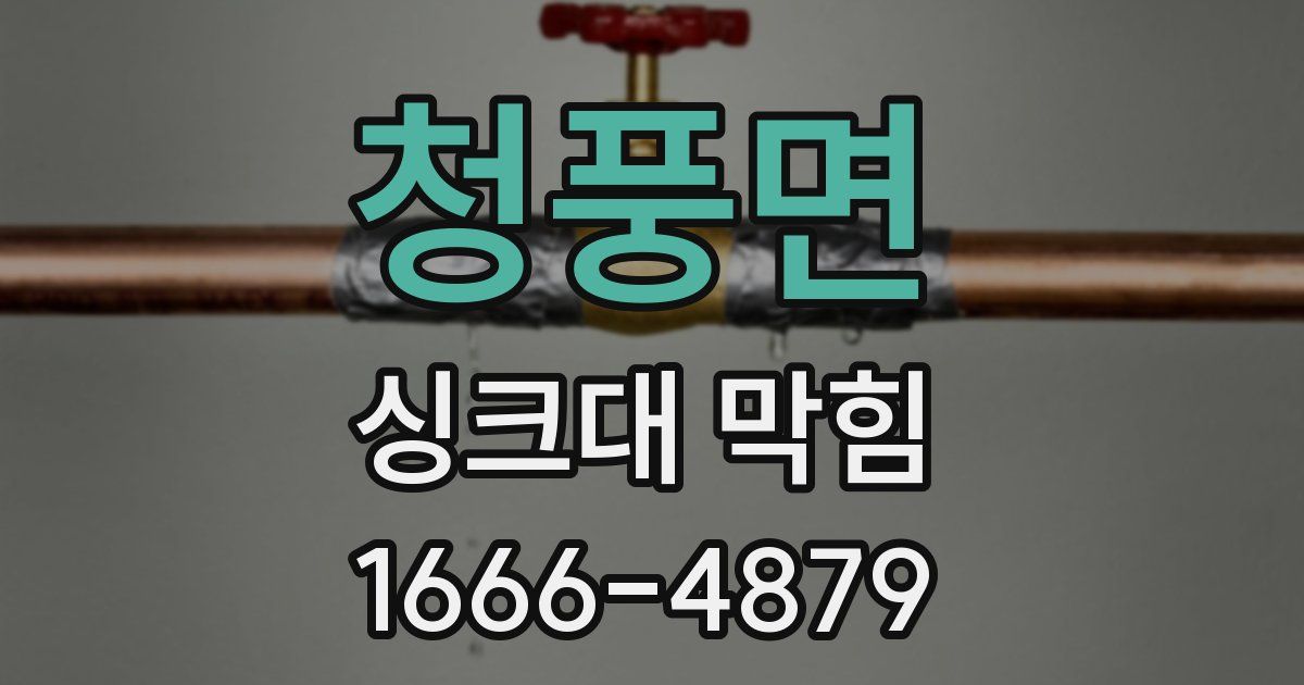 청풍면 싱크대 막힘