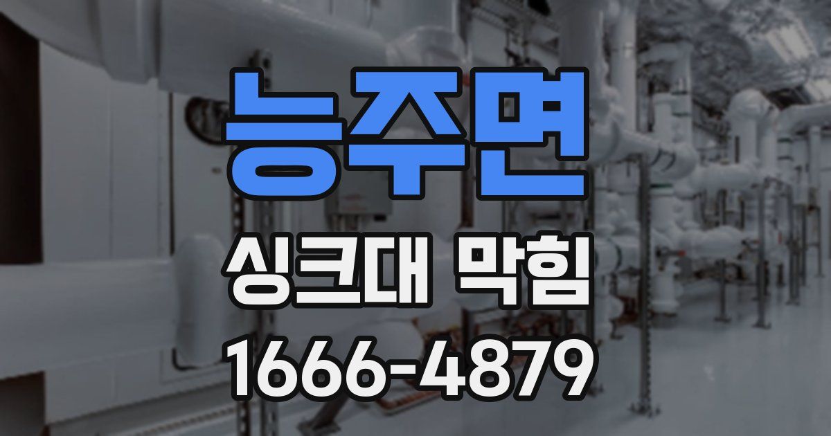 능주면 싱크대 막힘