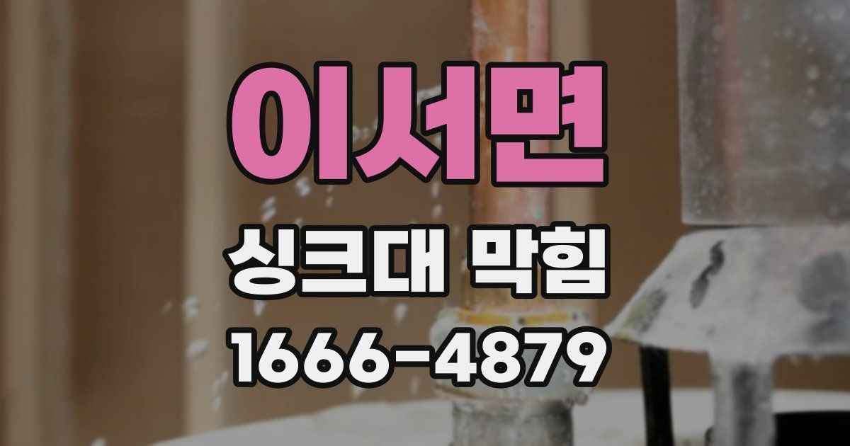 이서면 싱크대 막힘