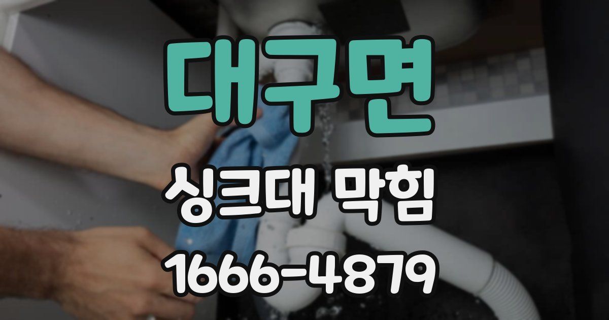 대구면 싱크대 막힘