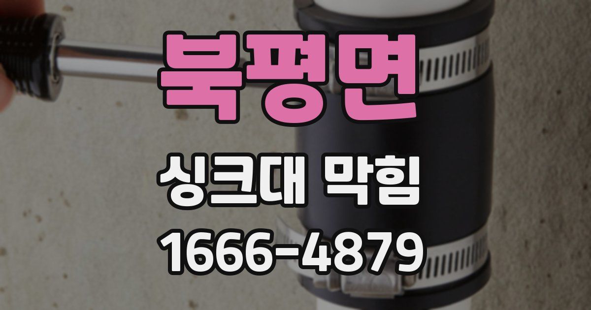 북평면 싱크대 막힘