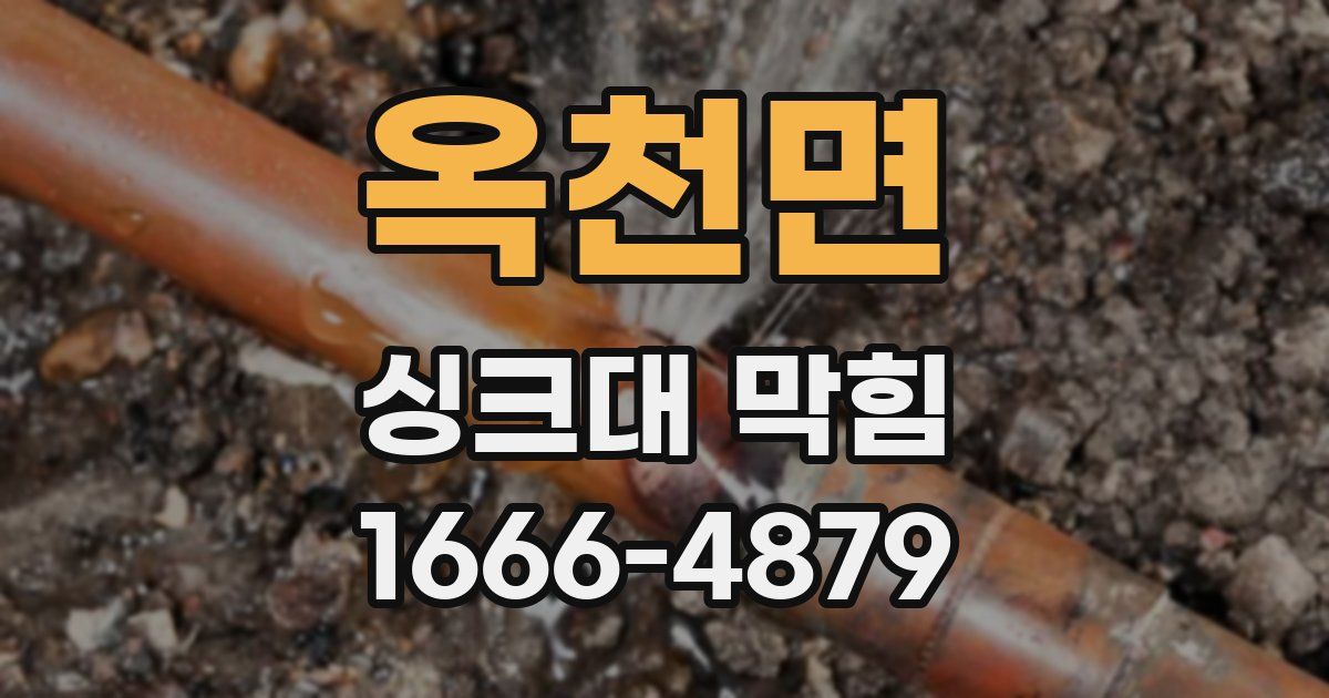 옥천면 싱크대 막힘