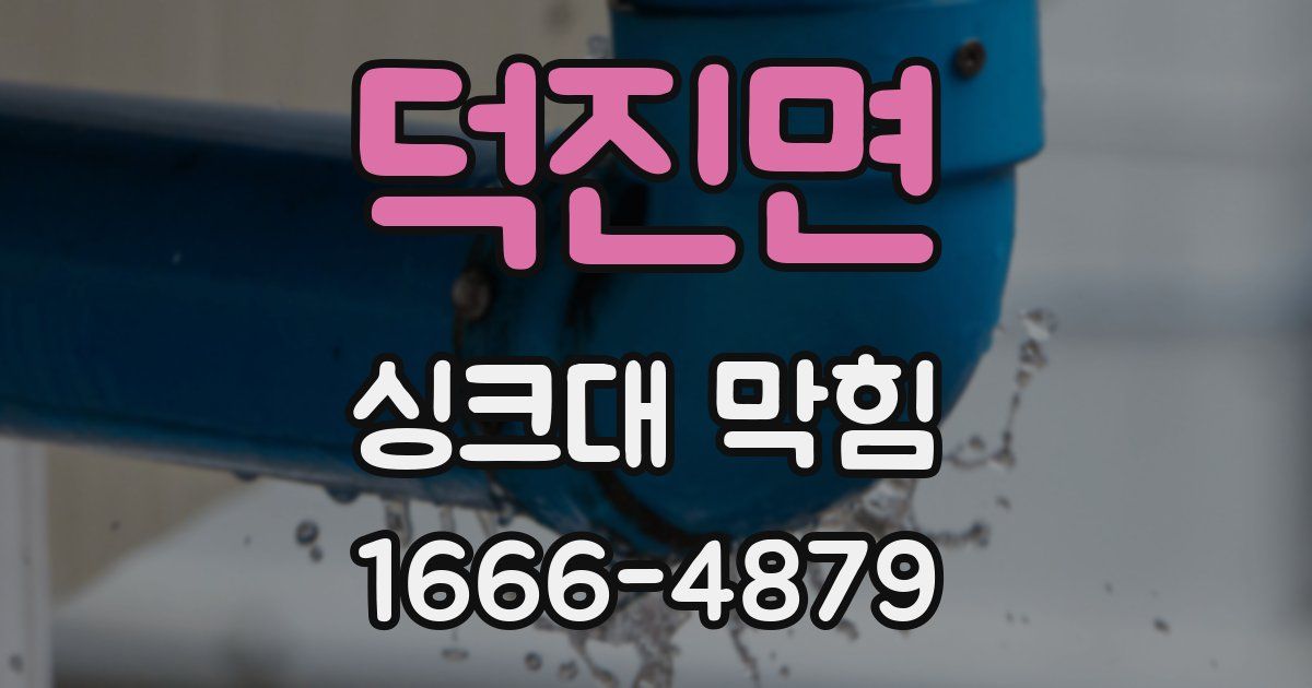 덕진면 싱크대 막힘