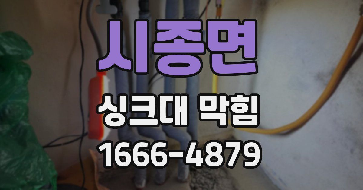 시종면 싱크대 막힘