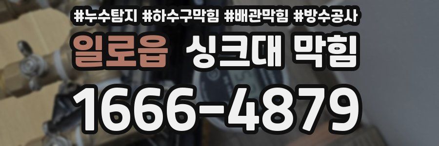 일로읍 싱크대 막힘