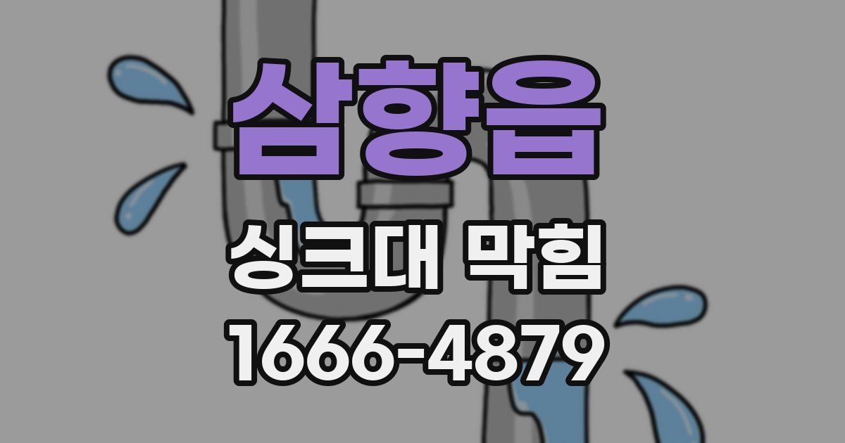 삼향읍 싱크대 막힘