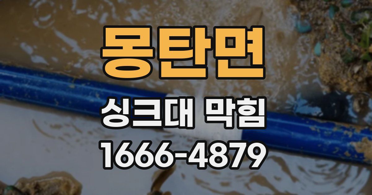 몽탄면 싱크대 막힘