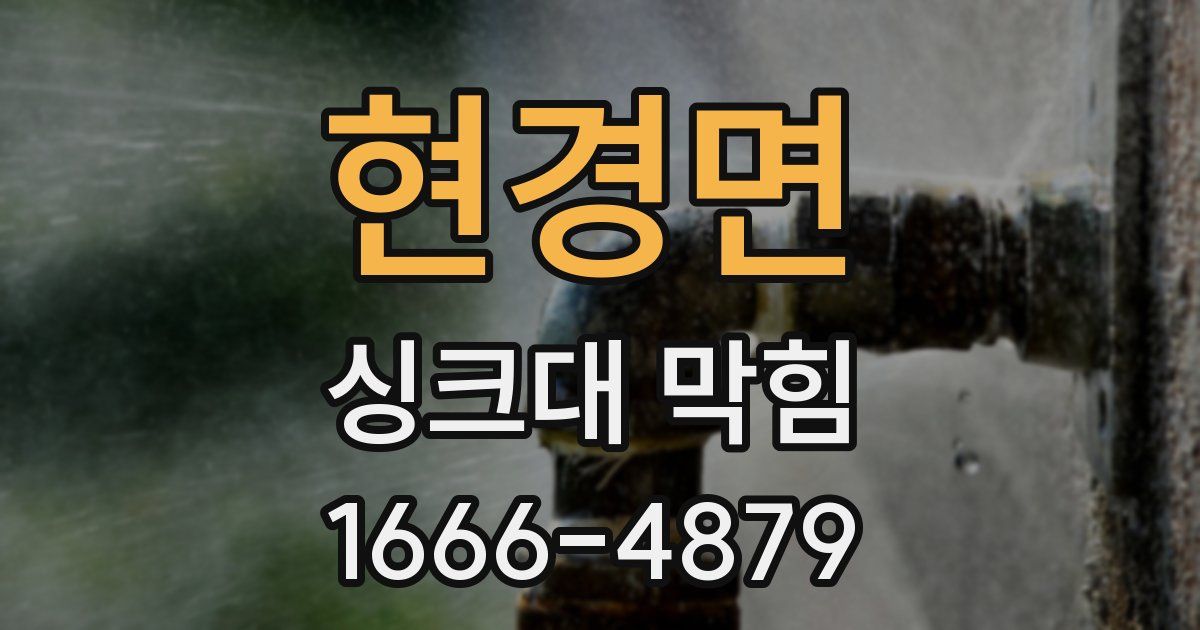 현경면 싱크대 막힘