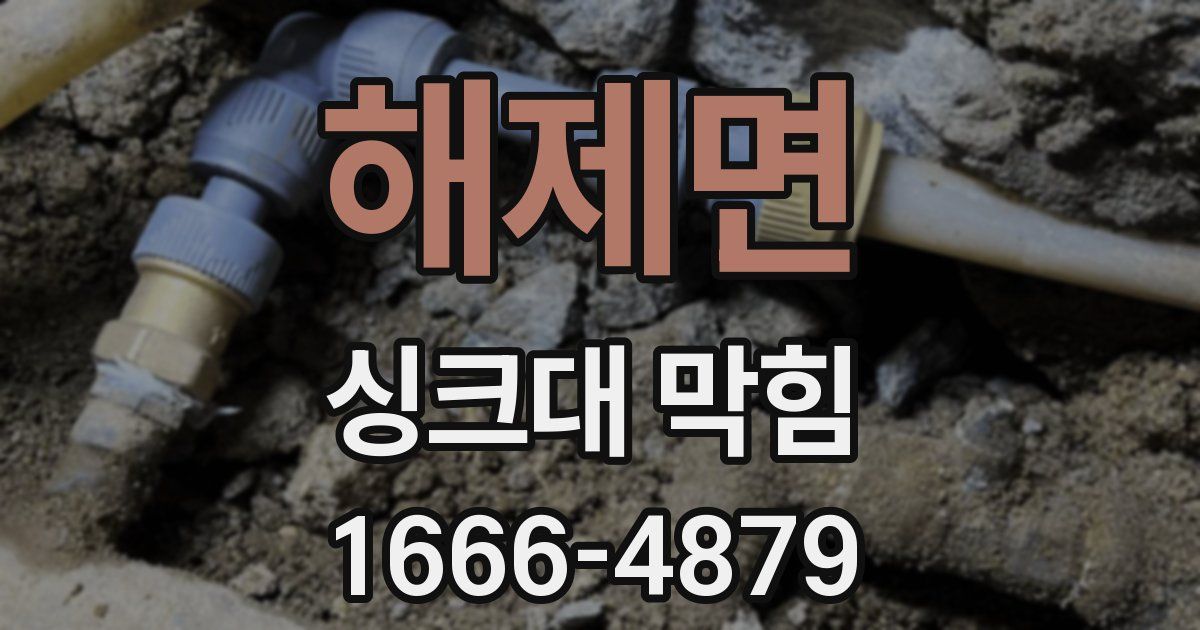 해제면 싱크대 막힘