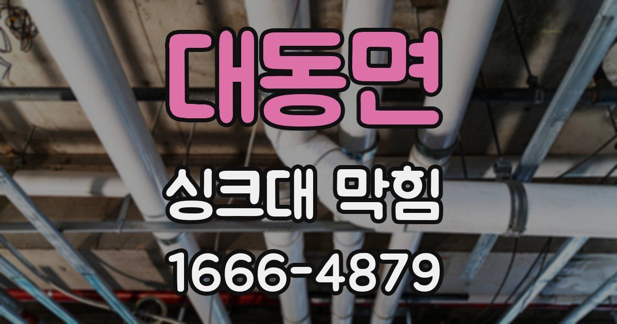 대동면 싱크대 막힘