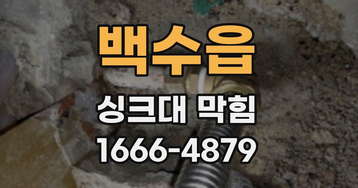 백수읍 싱크대 막힘