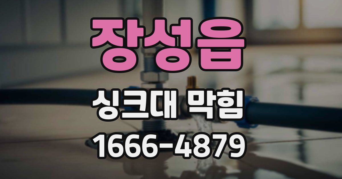장성읍 싱크대 막힘