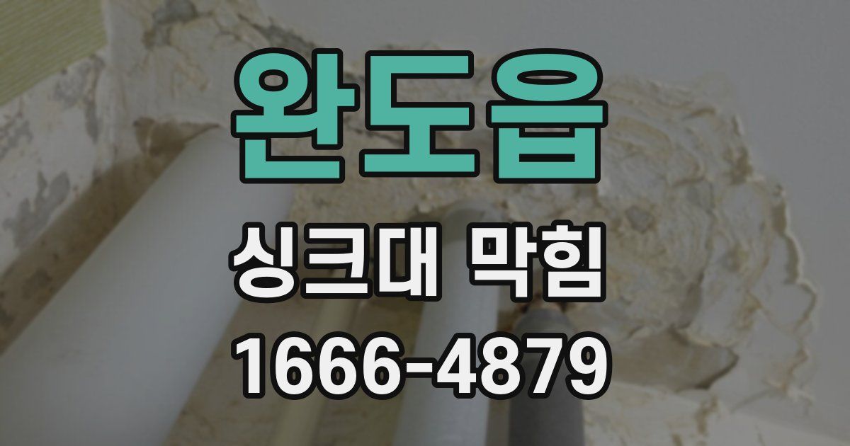 완도읍 싱크대 막힘