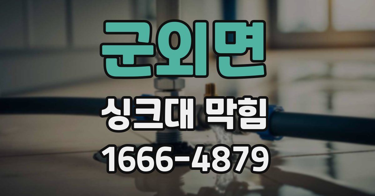 군외면 싱크대 막힘