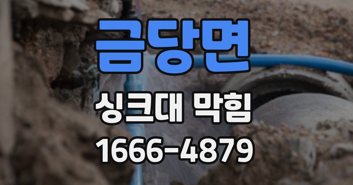 금당면 싱크대 막힘