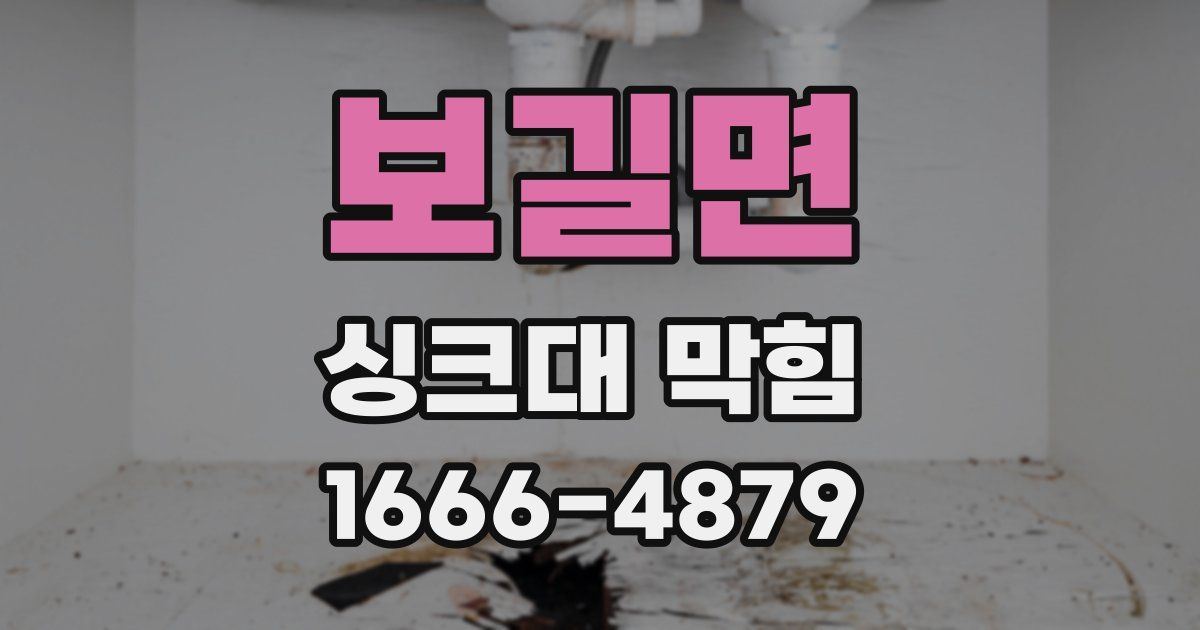 보길면 싱크대 막힘