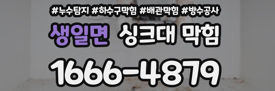 생일면 싱크대 막힘