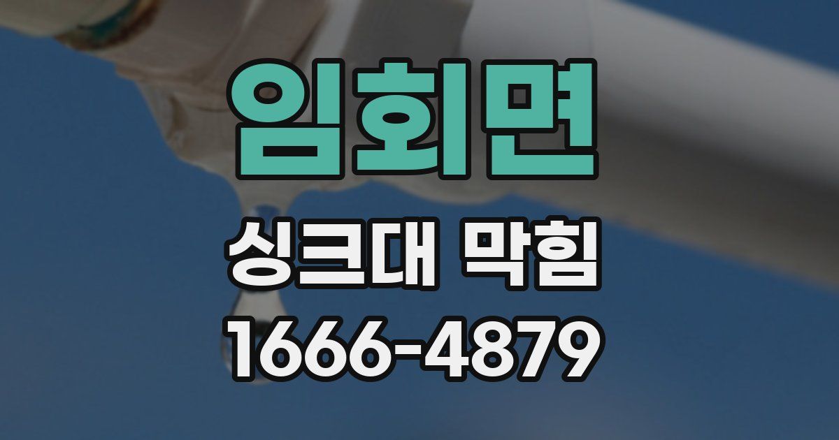 임회면 싱크대 막힘