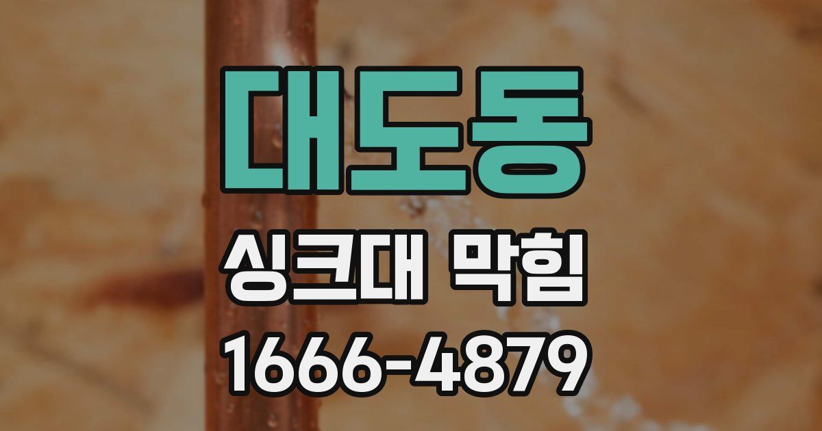 대도동 싱크대 막힘