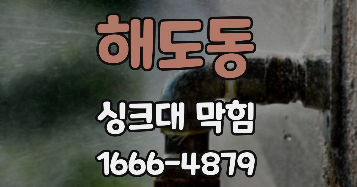 해도동 싱크대 막힘