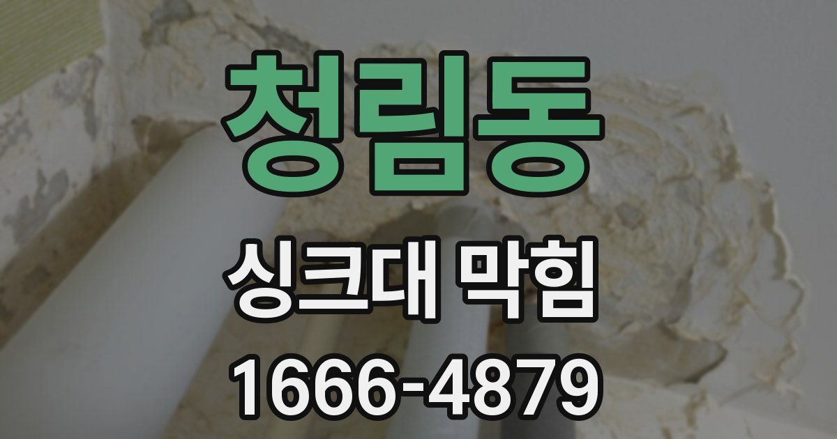 청림동 싱크대 막힘