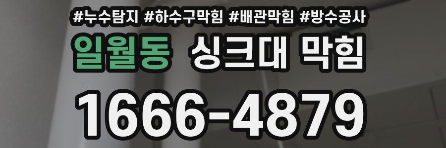 일월동 싱크대 막힘