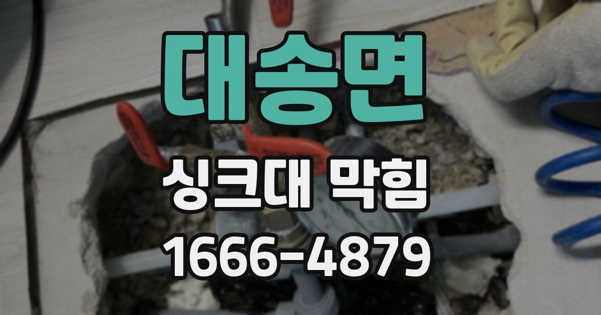 대송면 싱크대 막힘