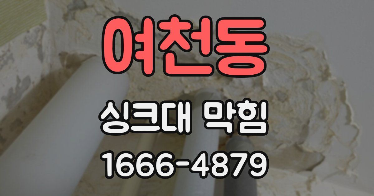 여천동 싱크대 막힘