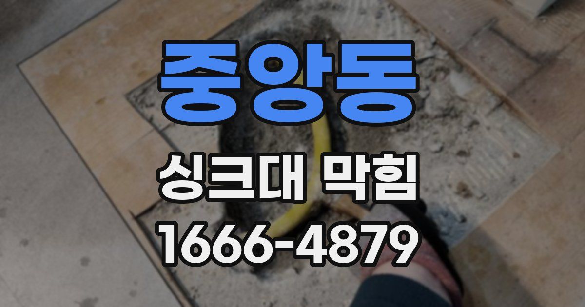 중앙동 싱크대 막힘