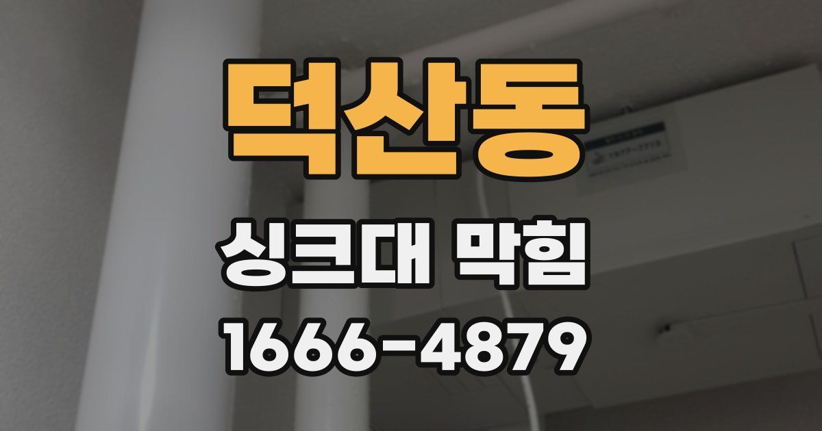 덕산동 싱크대 막힘
