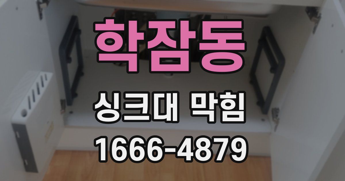 학잠동 싱크대 막힘