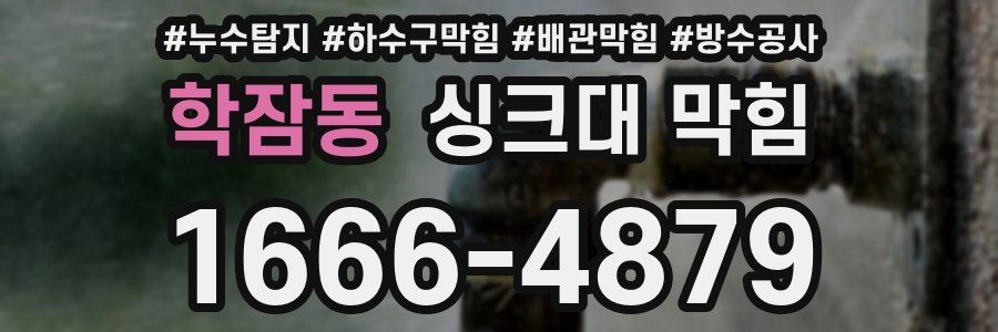 학잠동 싱크대 막힘