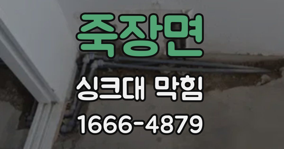 죽장면 싱크대 막힘