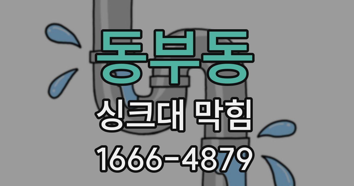동부동 싱크대 막힘