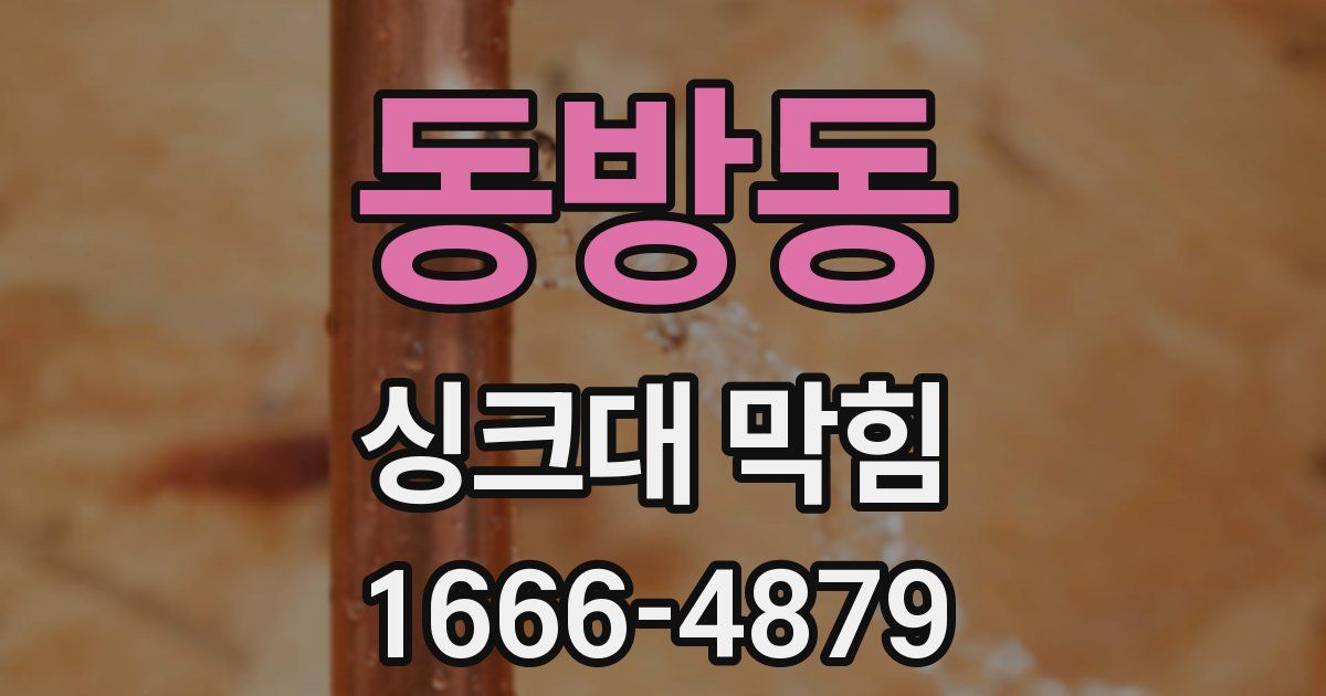 동방동 싱크대 막힘