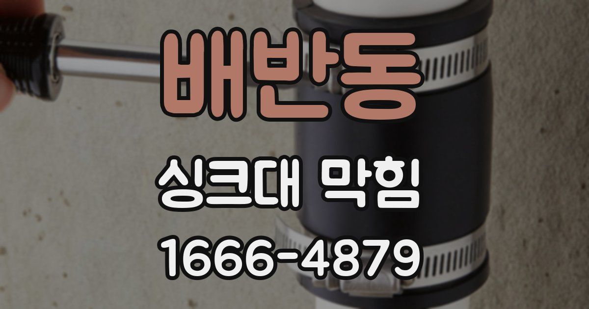 배반동 싱크대 막힘